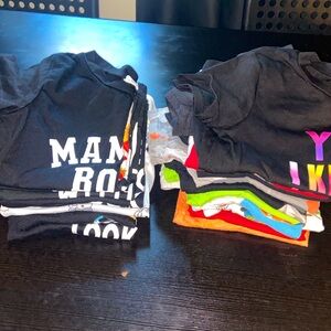 (19) Kids Graphic T-Shirt Bundle - Black, White, and Multicolor